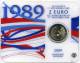 Slovaquie Slovakia 2 Euro 2009 Coin Card Officiel BU 20 Ans Du 17 Novembre 1989 - Slowakije