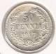 @Y@   FINLAND  50 Pennia 1917  Zilver / Ag   Unc        (2033) - Finlandia