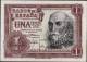 TRES TRES BEAU BILLET DE UN PESETAS _ ISSUE DE 1953 - 1-2 Peseten