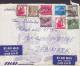 India Airmail Par Avion Labels THAI International CALCUTTA 1972 Cover Brief  To HVIDOVRE Denmark (2 Scans) - Airmail