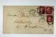 UK: Cover 1871, Salisbury To Dresden Germany Strip Of 2 + 1 - Storia Postale