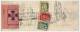 209 + 206 (x2) + 203 (bande De 4) Sur Document  1927 - 1922-1927 Houyoux