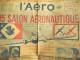 Journal /L' AERO/Specimen/ 15 éme Salon De L'Aeronautique/ Palais Des Champs Elysées/1936   VJ1 - Avión