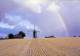 HUISE Bij Zingem (O.Vl.) - Molen/moulin - De Huisekoutermolen Met Regenboog En Agrarische Omgeving (1976). TOPKAART! - Zingem