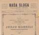 NASA SLOGA  -  1875  --  TRIESTE, KOPER, SLOVENIJA, CROATIA  --  BISCHOF JURAJ DOBRILA - Zeitungen & Zeitschriften