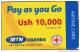 Uganda, MTN, Pay As You Go, Ush 10,000, Airtime Card, Red Cross, 2 Scans. - Oeganda