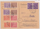 ZONE SOVIETIQUE - 1946 - CARTE POSTALE Avec AFFRANCHISSEMENT MIXTE + RARES COMBINAISONS "ZUSAMMENDRUCKE" - Covers & Documents