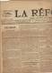 BELGIQUE,  JOURNAL LA REFORME QUOTIDIEN DE LA DEMOCRATIE LIBERALE 14 MARS 1894. (3V25) - Documents Historiques