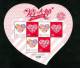 2013 Valentine Day Stamps Mini Sheet Love Heart Rose Flower Heart-shaped Number Code Unusual - Fehldrucke