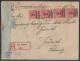 DR R-Brief Mef Minr.4x 309A Bad Nauheim 3.10.23 Gel. In Schweiz Zensur Ansehen !!!!!!!!!!!!! - Briefe U. Dokumente