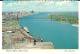 CPSM ETATS UNIS  DETROIT RIVER PANORAMA Cachet Postal ROYAL OAK.MI 480 - Detroit