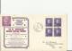 CANADA 1955– FDC  RICHARD BEDFORD BENNETT-PRIME MINISTER SERIES   W 1 BLOCK OF 4 STS OF 4 C ADDR TO TAMPA-FLA-USA  POSTM - 1952-1960