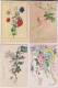 Delcampe - LOT DE 32 CPA FANTAISIES FLEURS ILLUSTREES - 5 - 99 Cartes