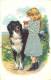 Delcampe - Lot 4 CPA Enfant Avec Chien - Collections, Lots & Séries