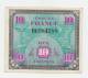 France 10 Francs 1944 VF++ CRISP Banknote P 116 - 1944 Drapeau/Francia