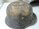 Delcampe - Casque Allemand  + Plaque De Protection  Stahlhelm Stirpanzer Stirnplatte - 1914-18