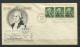USA 1954 Cover First Day Of Issue G. Washington Strip Of 3 - Postal History
