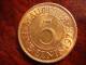 MAURITIUS 1978  FIVE CENTS BRONZE Coin USED In Very Good Condition. - Mauritius
