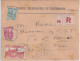 TUNISIE - 1947 -  ENVELOPPE RECOMMANDEE De TUNIS CABINE (RARE) Pour La FRANCE - Storia Postale