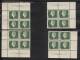 Canada 1962-1963 Cameo Full Set, Corner Plate Blocks, Mint No Hinge (see Desc), Sc# 401-405 - Num. Planches & Inscriptions Marge