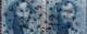 N°15, 20c Bleu Paire Reconstituée Haut De Feuille Lpts 12 Anvers Avec Maculatures Sur La Bouche Et Le Front. RR - 1863-1864 Médaillons (13/16)