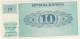 BILLET DE SLOVENIE # 10 TOLARS  # DIX TOLARS  # 1990 - Slovénie