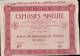 EXPLOSIFS MINELITE , SA FRANCAISE _ ACTION DE JOUISSANCE AU PORTEUR _ 15.10.1928 - Industrie