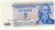 BILLET # MOLDAVIE # TRANSNISTRIE # 5 ROUBLES   #  1994 #  A B CYBOPOB - Moldova