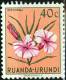 RUANDA URUNDI, 1953, FLORA, FIORI, FLOWERS, IPOMEA, FRANCOBOLLO NUOVO (MLH*), Scott 118, YT 181, Bel 181 - Neufs