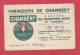 Carte Publicitaire - CHAMBERY - Société Des Vermouthiers Réunis - 3 Boulevard Gambetta - 1900 – 1949