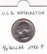 U.S.A. 1/4 Dollar Georges Washington 1986 P - 1932-1998: Washington