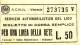 VENEZIA  A.C.N.I.L. /  Servizio Automobilistico Del Lido - Biglietto Di Corsa Semplice Da Lire 50 - Altri & Non Classificati