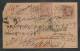 India  1900  QV  1/4A Post Card Registered Used  Khetri To Jaipur  #  46548   Indien Inde - 1858-79 Compagnie Des Indes & Gouvernement De La Reine