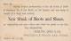 United States Private Postal Stationery Ganzsache HOLLINS, SONS & CO. Boots & Shoes NASHVILLE (Ten.) 1885 Card (2 Scans) - ...-1900