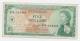 East Caribbean States 5 Dollars 1965 VF Banknote P 14n 14 N (Letter M) - Caraïbes Orientales