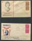 USA 1939 (2) Covers First Day Of Issue Martha Washington, John Adams Vertical Pair - Marcophilie
