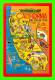 MAPS - GREETINGS FROM CALIFORNIA - CONTINENTAL POSTCARDS CO - - Maps