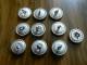 Delcampe - Lot De 10 Boutons Allemand De La Wehrmacht Ww2 Wh - 1939-45