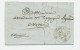 935/20 --  Lettre Précurseur France CARVIN Nord 1838 Vers MONS - Marque De Passage FRANCE PAR TOURNAI Rouge - Grenzübergangsstellen