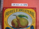 1 ETIQUETTE XIX Ième  - LITHO PARAFINE - POIRES D'ANGLETERRE - ROUSSEAU &amp; LAURENT _ IMPR ROMAIN &amp; PALYART - Fruits Et Légumes