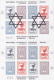 ROMANIA 2000 ISRAEL JUDAICA  CINDERELLAS 4 BLOCK ** MNH OVERPRINT,PERFORATED+IMPE RFORATED. - Probe- Und Nachdrucke