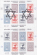 ROMANIA 2000 ISRAEL JUDAICA  CINDERELLAS 4 BLOCK ** MNH OVERPRINT,PERFORATED+IMPE RFORATED. - Essais, épreuves & Réimpressions