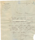 LAC Sage Cachet  NOGENT LE ROTROU Eure Et Loir 12/6/1888 Facture FOUCAULT Fers Charbons Ambulant PARIS à BREST D - 1877-1920: Période Semi Moderne