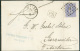 N°31 - 20 Centimes Bleu, Obl. LP 12 Sur Lettre D'ANVERS Le 25 Février 1870 Vers Grazweiler ((Aachen) + (verso) Griffe Bl - Bureaux De Passage