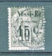 Nossi Be Tasse 1891 Y&T N. 13 C. 15 Su C. 10 Nero E Lilla (soprastampa IV) - Sonstige & Ohne Zuordnung