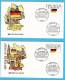 LOT DE 4 ENVELOPPES ALLEMAGNE 1990 "BONN -  BERLIN" ANNIVERSAIRE DE LA CHUTE DU MUR - Sonstige & Ohne Zuordnung