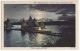 LAKE CALHOUN MOONLIGHT SCENE~MINNEAPOLIS MN 1940s Postcard~SAILBOATS~DUSK VIEW  [4003] - Minneapolis