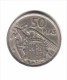 SPAIN    50  PESETAS  1957  (58 In Star)  (KM # 788) - 50 Peseta