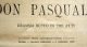 G. DONIZETTI " DON PASQUALE" PARTITURA MUSICALE COMPLETA DEI 3 ATTI" EDIZIONE RICORDI 1898 - Libri Antichi