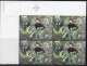 India MNH 2009, Block Of 4, Red Panda, Animal, Rare Flora Of North East Series - Other & Unclassified